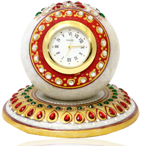 Round Marble Table Clock