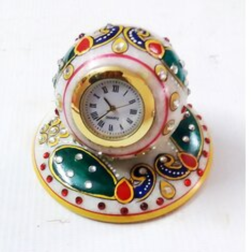 Round Marble Table Clock