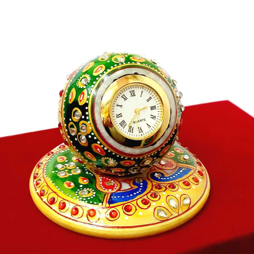 Round Marble Table Clock
