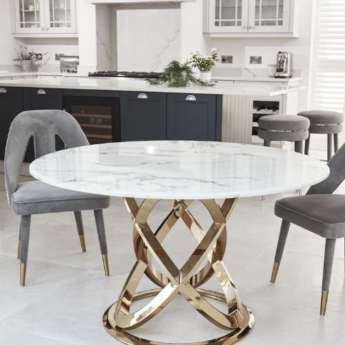 stylish marble round table