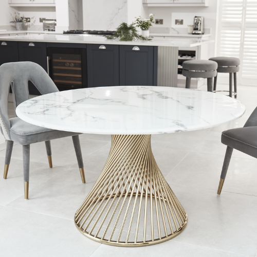 stylish marble round table
