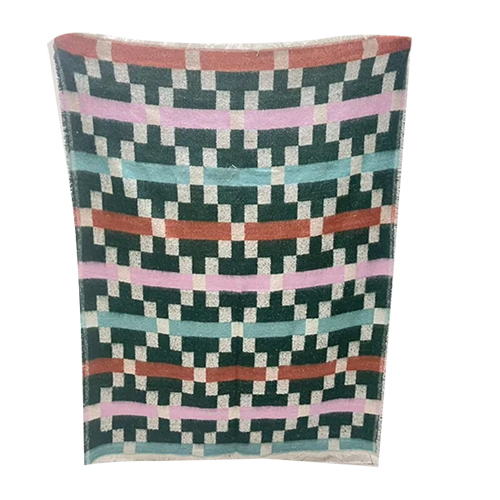 Pink And White Stole In Viscose And Cotton Fabric - Color: Multicolor
