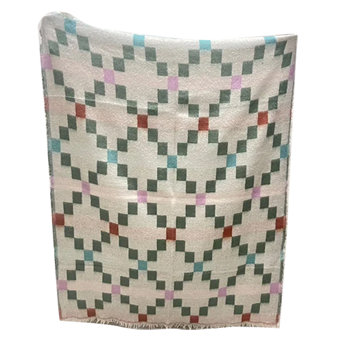 Cream Color Stole In Cotton And Viscose Fabric - Color: Multicolor