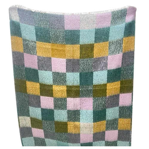 Check Stole In Viscose And Cotton Fabric - Color: Multicolor