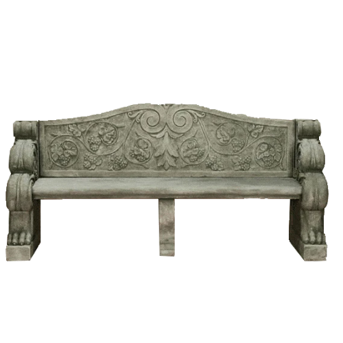 Antique Stone Garden Bench