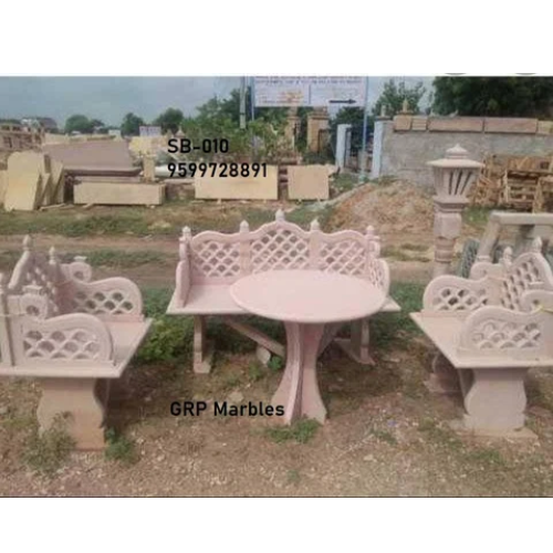 Teakwood Sandstone Bench