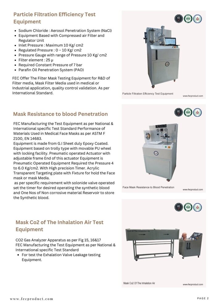 Mask Clogging Test Equipment