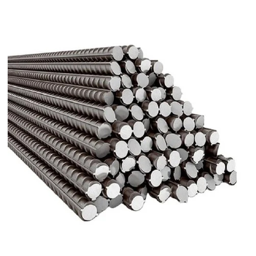 Iron TMT Bar - Mild Steel, 8 mm Size, Silver Color, 9 m Length | Fe 500D Grade, Hot-Rolled, BIS 1786: 2008 Compliant, Round Shape