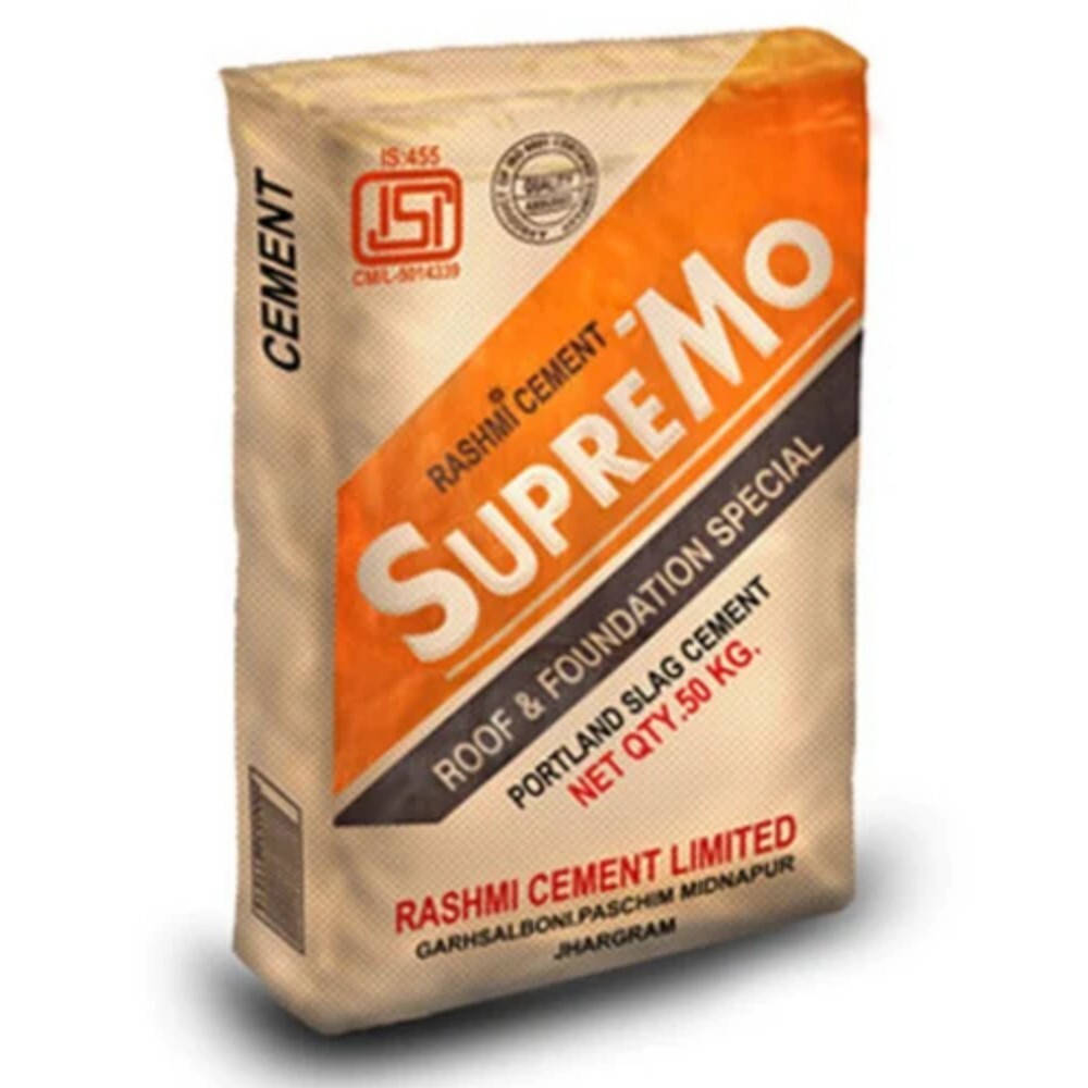 50 Kg Rashmi Supremo Portland Slag Cement - Color: Grey