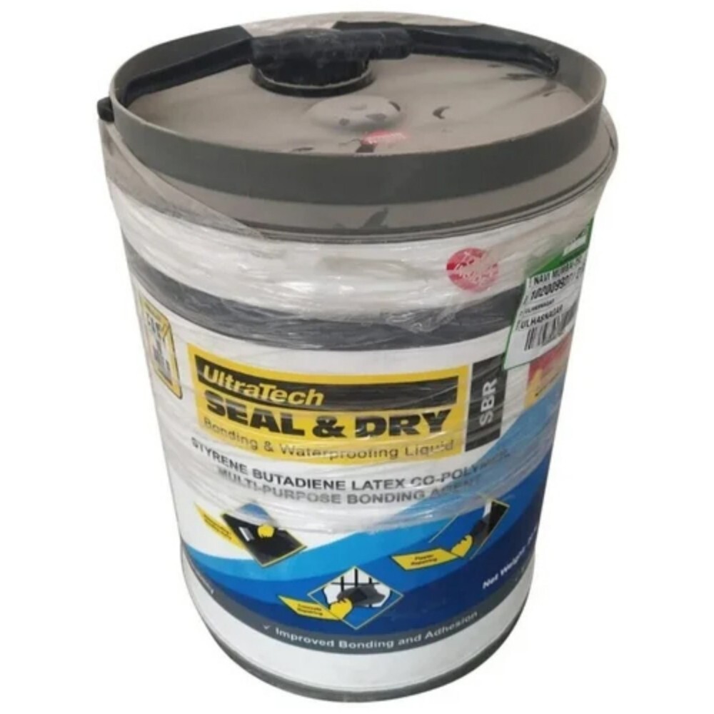 20 Ltr Ultratech Seal And Dry Sbr Bonding Waterproofing Liquid - Color: White