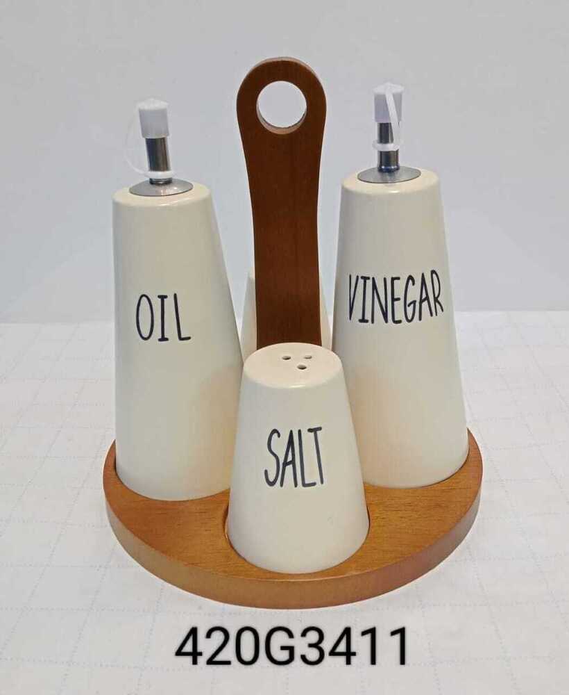 Oil Dispenser Set with salt and pepper