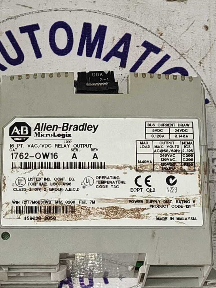 ALLEN BRADIEY 1726-0W16