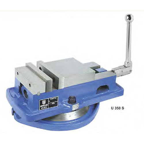 Swivel Base Code U350S Unique Tilt Lock Machine Vice Kurt Type - Color: Blue