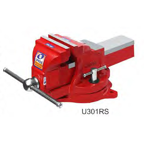 Steel Swivel Base Unique Engineers Bench Vice Ductile Iron Unbreakable Body - Color: Red