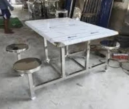 Stainless Steel Canteen Dining Table - Application: Hotel