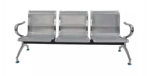 3 Seater Waiting Chair - Color: Silver