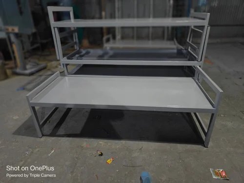 Pg Hostel Single Cot Bed - Color: Grey