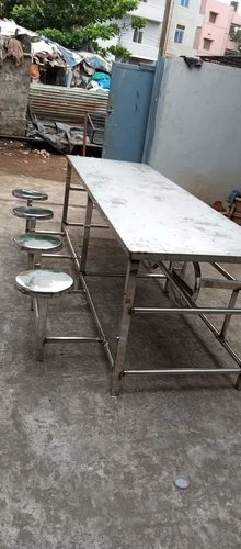 Stainless Steel Dining Table 8 Seater - Artwork: Handmade