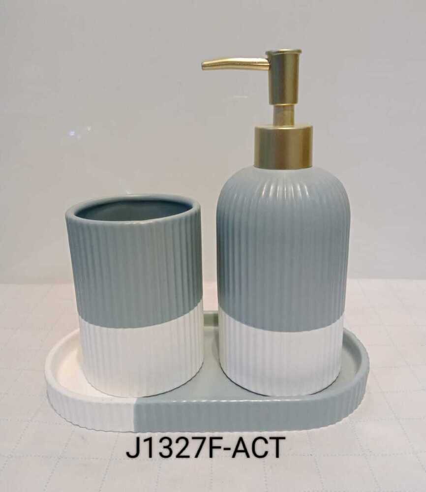 Bathroom Sets - Premium Quality Ceramic | Sleek Modern Design, Multiple Colors, 4-piece Accessory Set For Organized Bathroom Essentials