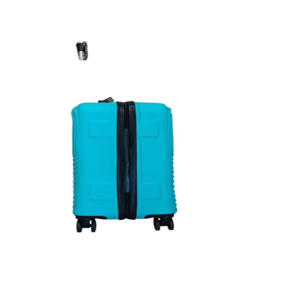 TEAL ABS TROLLEY BAG