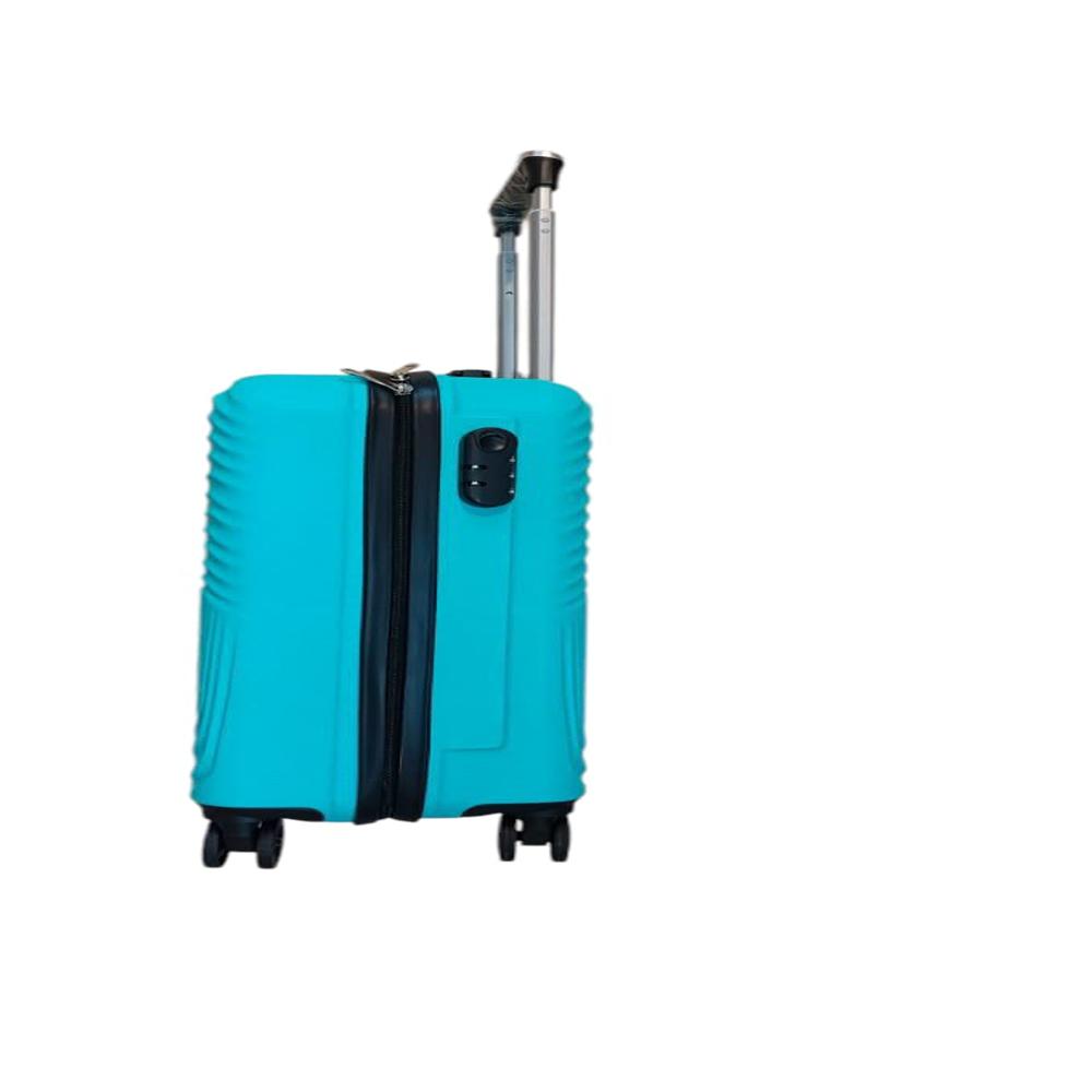 TEAL ABS TROLLEY BAG