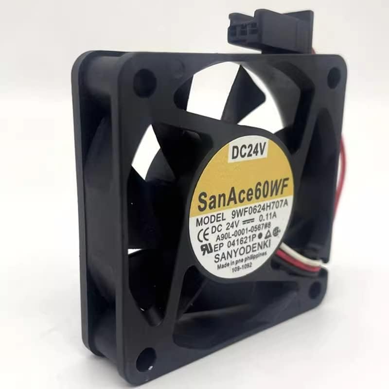 Sanace 9wf0624h707a Axial Fan 24v-0.11a Dc Brushless Air Cooling Fan 4000 Rpm 60 * 60 * 15mm 3wire - Color: Black