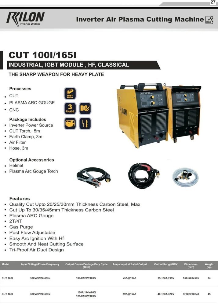 Cut 165 I Welding Machine - Insulation Grade: Industrial