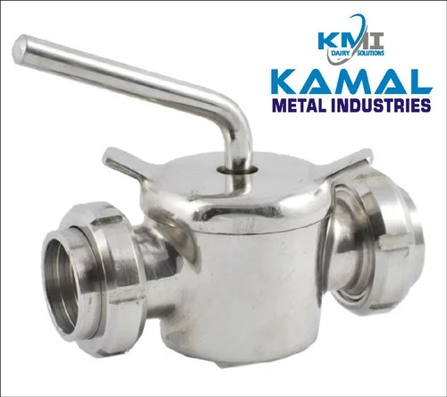 Ss 304 Dairy 2 Way Valve - Color: Silver