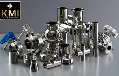Stainless Steel Dairy Pipe Fittings - Color: Silver