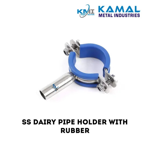Dairy Clamp With Rubber - Color: Silver