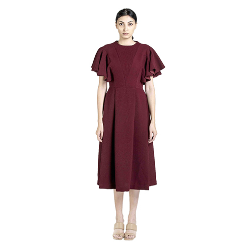 Ladies Maroon Dress - Design: Premium