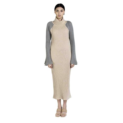 Ladies Knitted Dress - Color: Multicolor