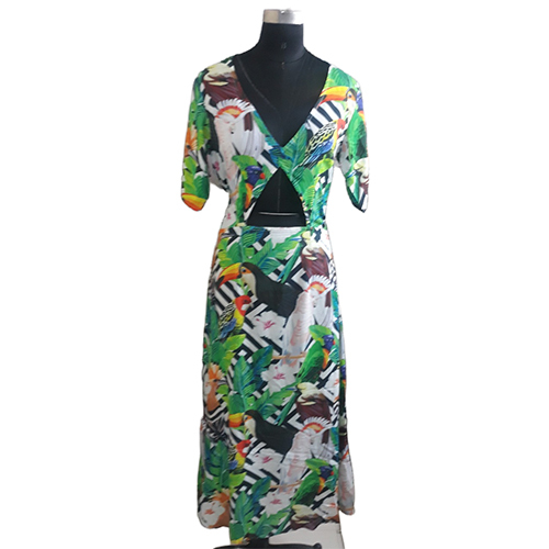 Ladies Long Dress - Color: Multicolor