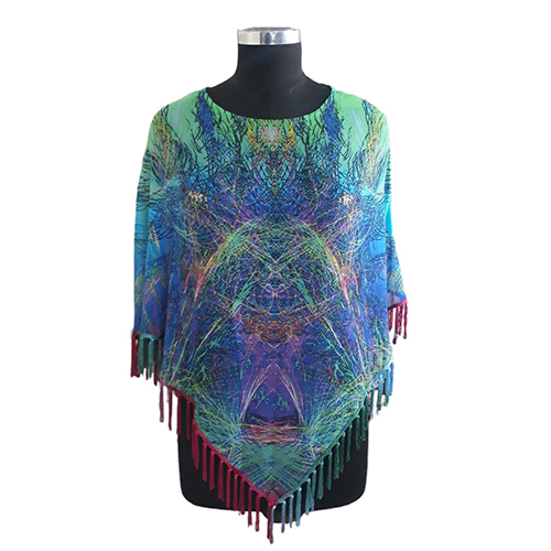 Ladies Printed Poncho