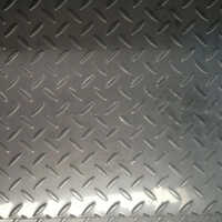 Stainless Steel Checkered Sheet - Color: Silver