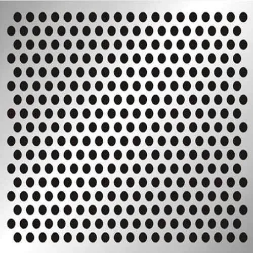 Stainless Steel Perforated Sheet - 4 x 8 Feet, Silver Color, 1 Millimeter Thickness | 304L Grade, Polished Finish for Industrial Applications
