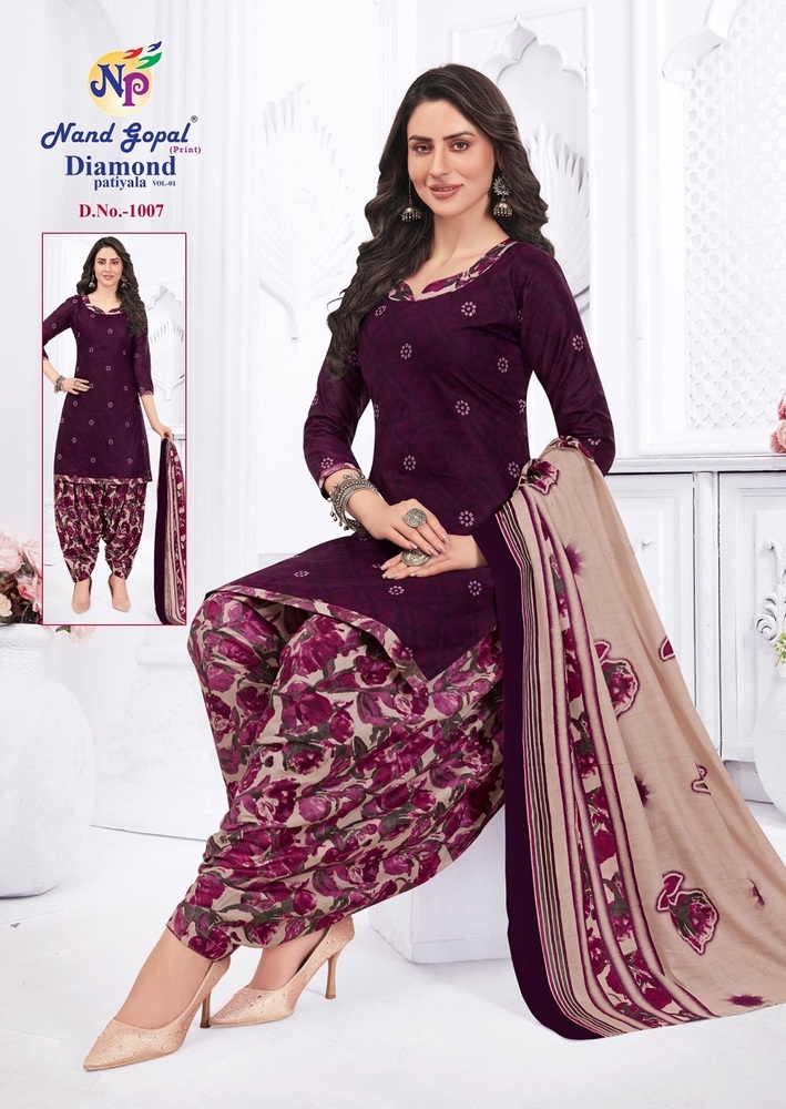 Ng Diamond Patiyala Vol-1  Dress Material