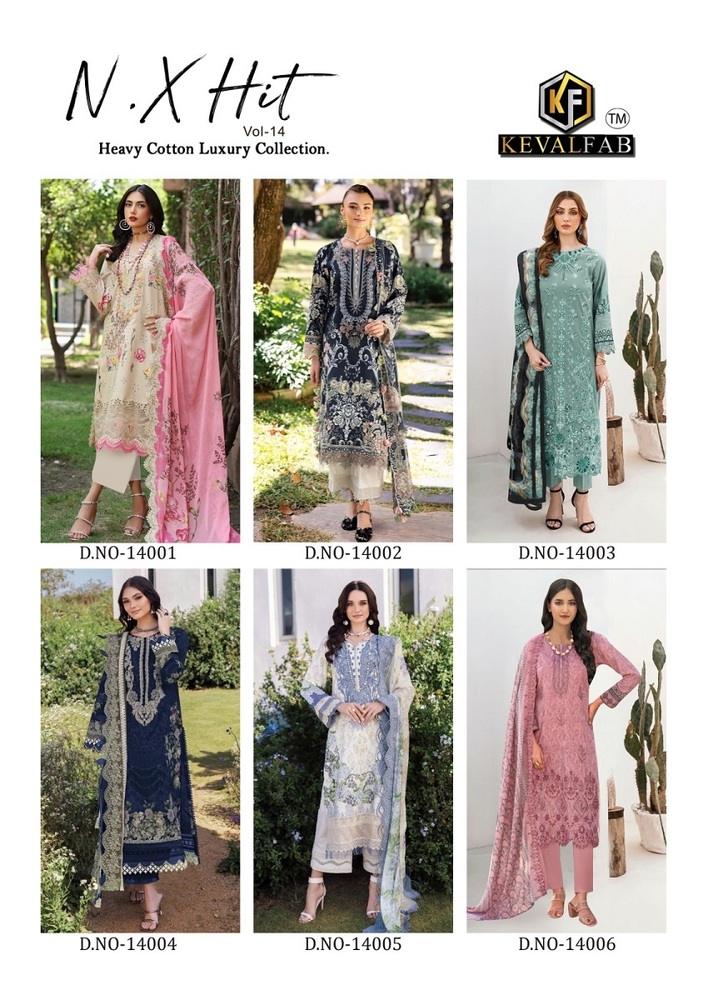 Keval Nx Hit Vol-14  Karachi Dress Material