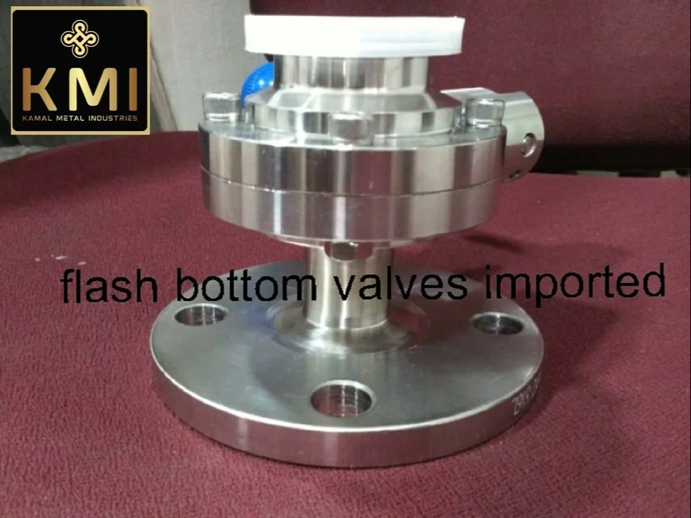Ss Flash Bottom Dairy Valves - Color: Silver