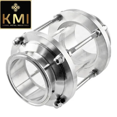 Ss Sms Dairy Sight Glass Valves - Color: Silver