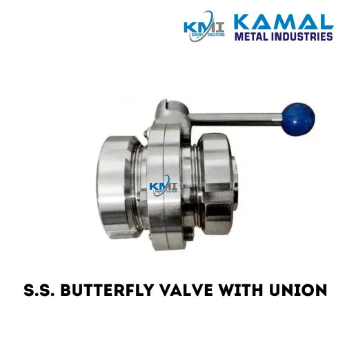 304 Ss Dairy Butterfly Valve - Color: Silver