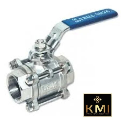 Ss Ic 3 Way Ball Valve Threaded - Color: Silver