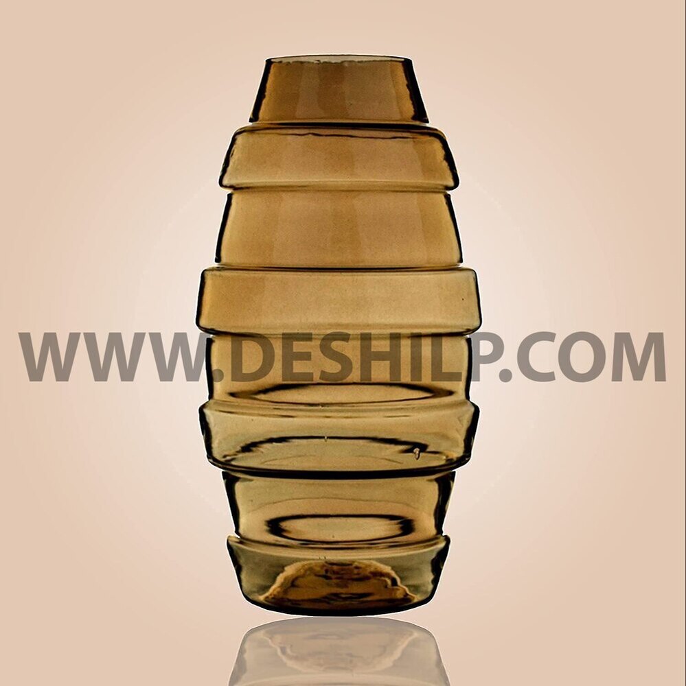Barrel Shape Glass Luster Vases