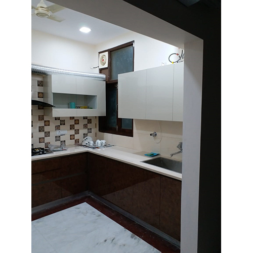 Customized Acrylic Modular Kitchens - Counter Top Size: 36 Inches