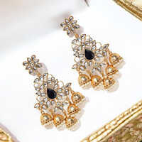 Cj100117bla Eric Gold Plated Cz Dangler Earrings - Color: Different Available