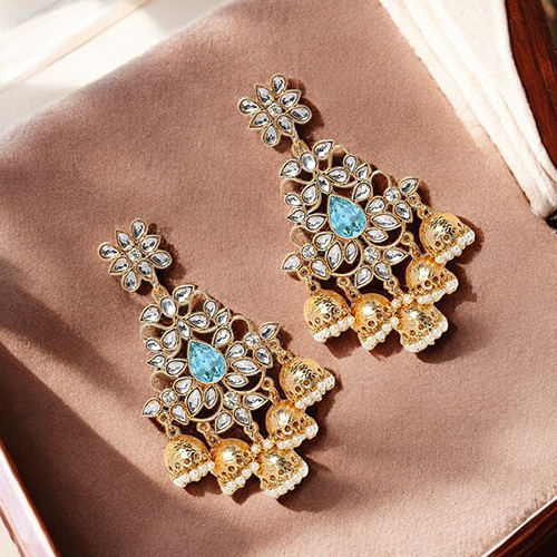 Cj100117Fir Stefan Gold-Plated Jhumki Earring - Color: Different Available