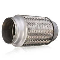 Flexible Silencer Hose - Polished Stainless Steel, 1/2'' Size, 4-6 Inch Lengths | Easy To Install, Industrial Application