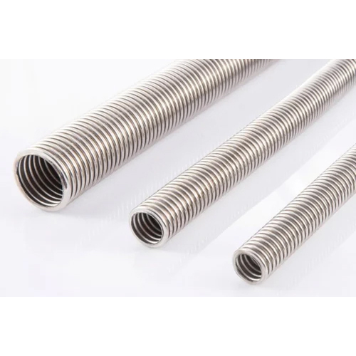 Stainless Steel Flexible Hose - 50 mm Size 1 Meter Length Silver Finish for Industrial Applications Round Shape for Smooth Transfer