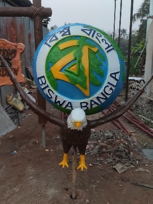 Eagle With Biswa Bangla or Globe Statue