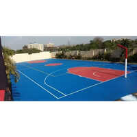Basketball Court Flooring Acrylic Flooring - Color: Blue And Red